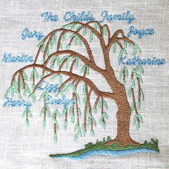 Family Tree Personalised Soft Cashmere Wool Scarf Gift, 8 of 10