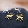 Sterling Silver Tiny Leopard Stud Earrings, thumbnail 4 of 12