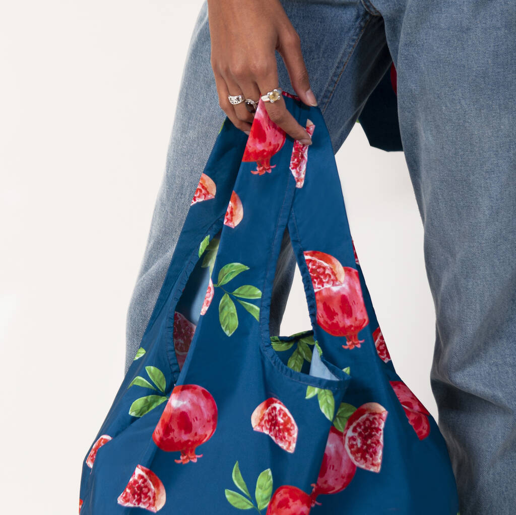 Pomegranate 100 Recycled Plastic Reusable Bag By KIND BAG