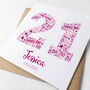 Personalised 21st Birthday For Her Card, thumbnail 1 of 2