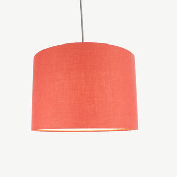 Linen Brick Red Lampshade, 3 of 8