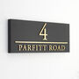 Personalised House Sign With Parallel Line, thumbnail 1 of 7