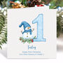 Personalised Baby's First Christmas Card For Son, Grandson, Nephew Or Godson, thumbnail 1 of 5