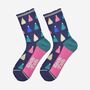 Women's Bamboo Socks Navy Blue Christmas Tree, thumbnail 1 of 5