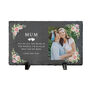 Personalised Any Message Pink Floral Decorative Slate With Stand 30 X 20cm, thumbnail 5 of 6