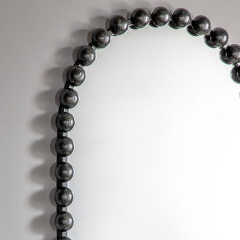 Curved Black Bobble Wall Mirror, 2 of 2