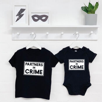 Partners In Crime Sibling T Shirt Set, 2 of 3
