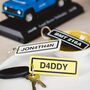 Personalised Car Number Plate Leather Keyring, thumbnail 1 of 2