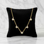 Dainty Choker With Five Butterfly Charms In 18k Gold, thumbnail 3 of 4