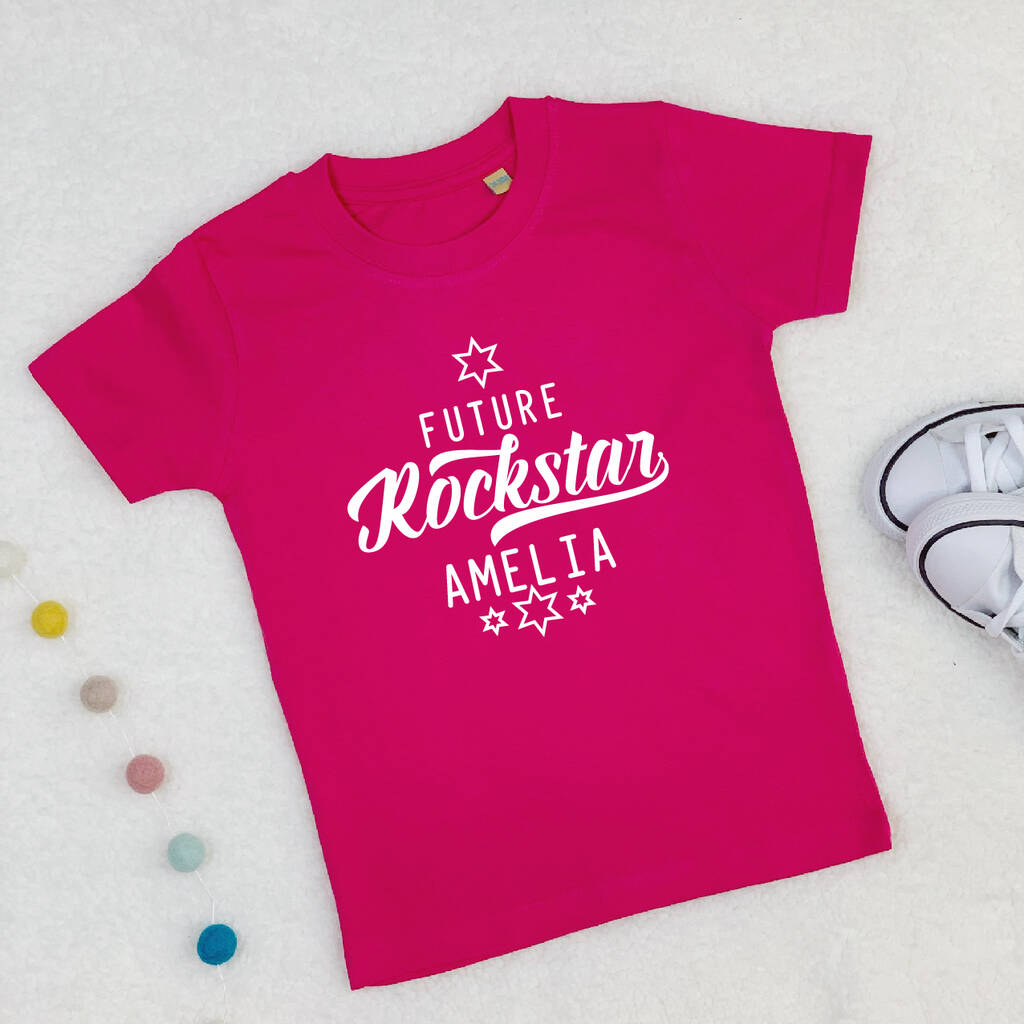 Future Rock Star Cool Children's Gift Toddler Kids T-Shirt Rock Lovers