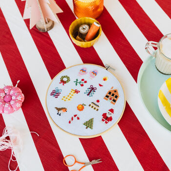 Colourful Christmas Cross Stitch Kit, 6 of 8