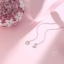 Sterling Silver Asymmetric Star And Moon Ear Threaders, thumbnail 3 of 10