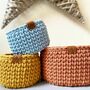 Block Colour Crochet Basket, thumbnail 2 of 7