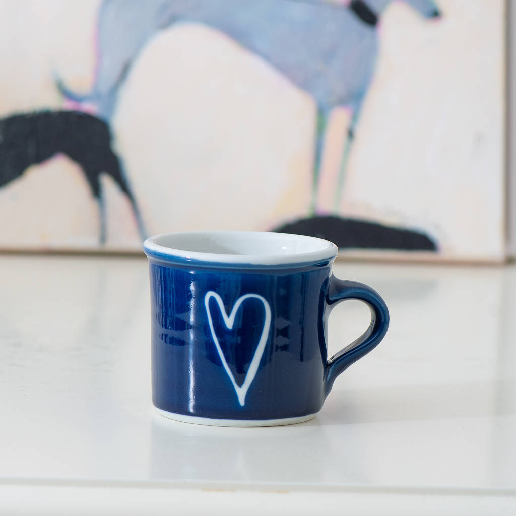 Handmade Heart Espresso Cup By Terry Pottery