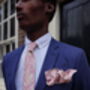 Mens Soft Pink Floral Pocket Square, thumbnail 11 of 12