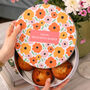 Personalised Bright Floral Baking Cake Tin Gift For Her, thumbnail 3 of 3