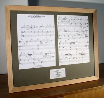 Additional Charge For Framed Sheet Music, 5 of 6