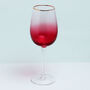 G Decor Set Of Four Monroe Ribbed Ombre Wine Glasses, thumbnail 6 of 6