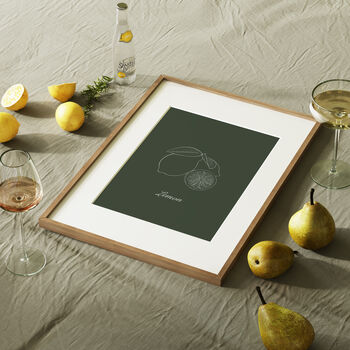 Lemon Citrus Food Print Kitchen Poster, 2 of 8