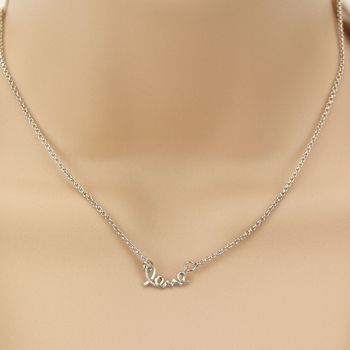 Love Silver Plated Necklace, 2 of 11