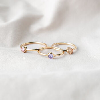Birthstone Solitaire Ring, 4 of 6