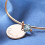 Personalised Disc Birthstone Bangle, thumbnail 6 of 8