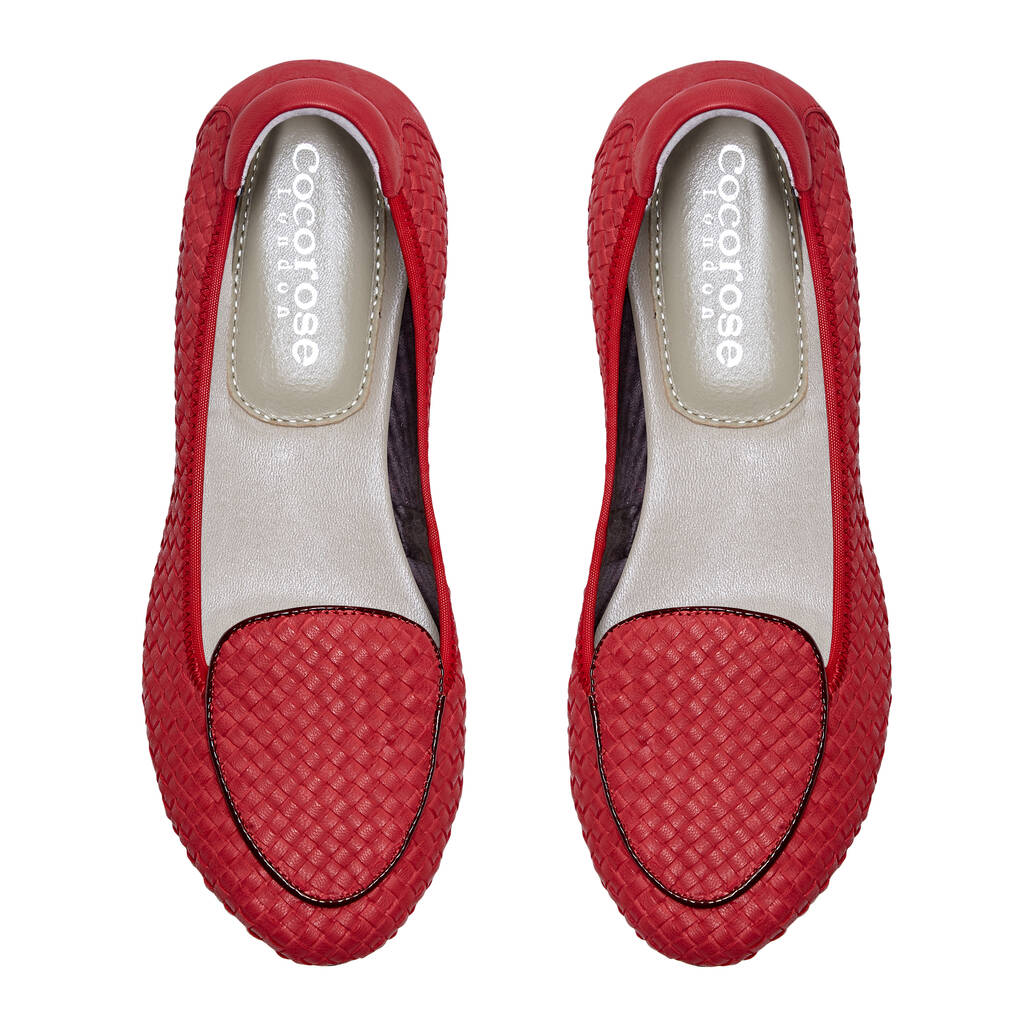 Clapham Loafers Coral Woven Leather By Cocorose London
