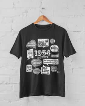 'Events Of 1954' Bespoke 70th Birthday Gift T Shirt, 5 of 9