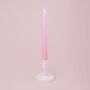 G Decor Pastelaria Set Of Two, 10 Or 20 Baby Pink Tall Pastel Dinner And Taper Candles, thumbnail 3 of 3