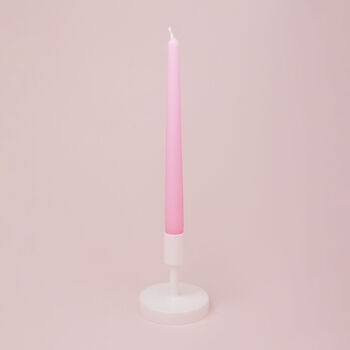 G Decor Pastelaria Set Of Two, 10 Or 20 Baby Pink Tall Pastel Dinner And Taper Candles, 3 of 3