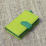 Lime Green Multi Colour Leather Purse Wallet Rfid, thumbnail 5 of 10