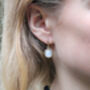 Gold Vermeil Moonstone Earrings, thumbnail 2 of 3