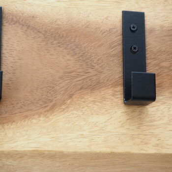 Natural Wood Coat Hooks Two Sizes, 4 of 5