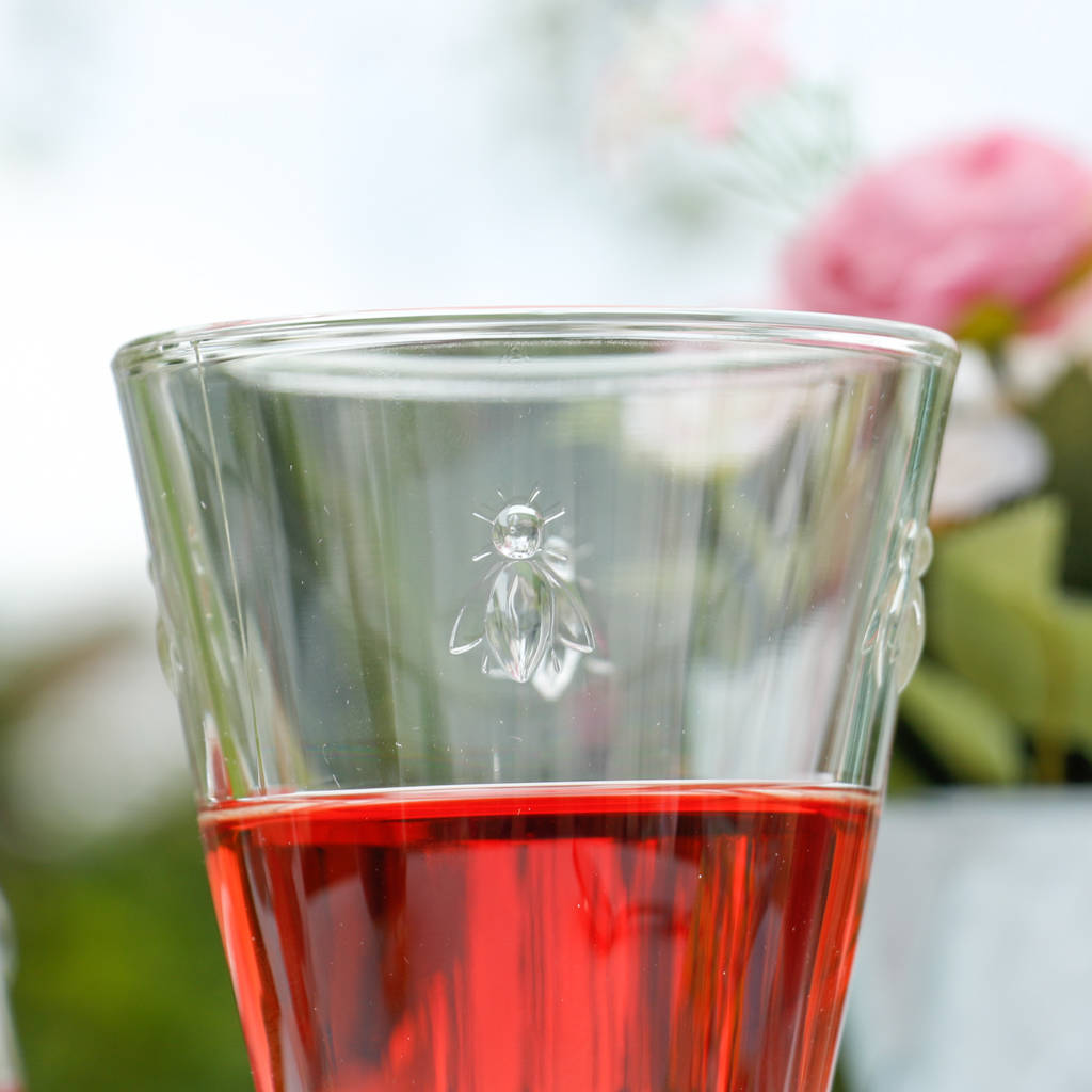 honey bee stemmed wine glass by dibor