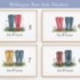 Personalised Colourful Wellies Couple Card, thumbnail 4 of 4