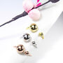 Double Ball Rings, Rose Or Gold Vermeil 925 Silver, thumbnail 7 of 11