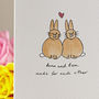 Personalised ‘Lovebunnies’ Handmade Card, thumbnail 1 of 6