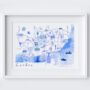 Lisbon City Portugal Blue Landmarks Portugese Travel Art Print, thumbnail 3 of 3