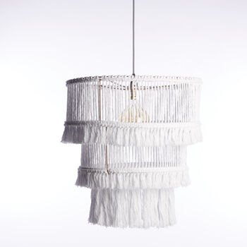 Recycled Cotton Three Tier Chandelier Shade, 7 of 9