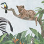 Safari Animals Jungle Scene Wallpaper, thumbnail 4 of 8