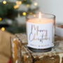 Merry Christmas Personalised Candle, thumbnail 2 of 4