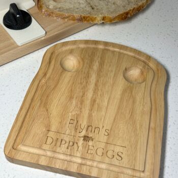 Children's 'Dippy Eggs' Wooden Board Personalised, 2 of 5