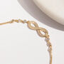 Gold Coloured Delicate Infinity Bracelet, thumbnail 1 of 3