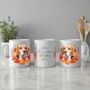Personalised Dog Mug Beagle In An Autumn Wreath, thumbnail 2 of 2
