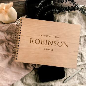 Personalised Surname Wedding Guest Book Alternative, 8 of 9
