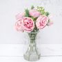Luxury Pink Artificial Peony Bouquet In Vase Or Loose, thumbnail 1 of 4
