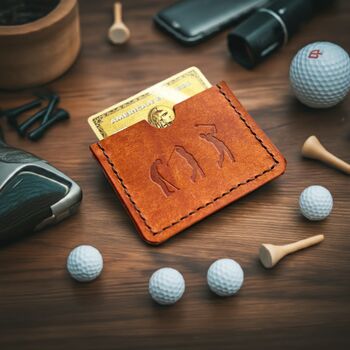 Golf Gift Simple Leather Wallet, 8 of 8