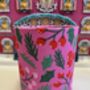 It's A 'Holly Jolly' Christmas Lantern In Pink, thumbnail 2 of 4