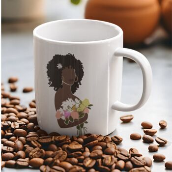 Set Of Four Black Women Mugs Fleur Set, 6 of 9