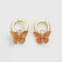 Butterfly Huggie Earrings, thumbnail 1 of 8